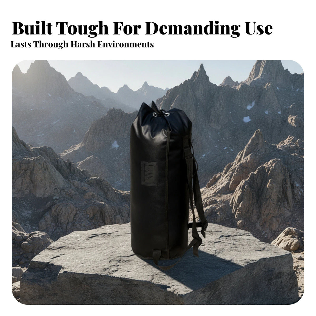Cylindrical Rope Bag Waterproof Climbing Rope Bag Gear Carrier Metal Eyelets Adjustable Backpack Straps for Climbers