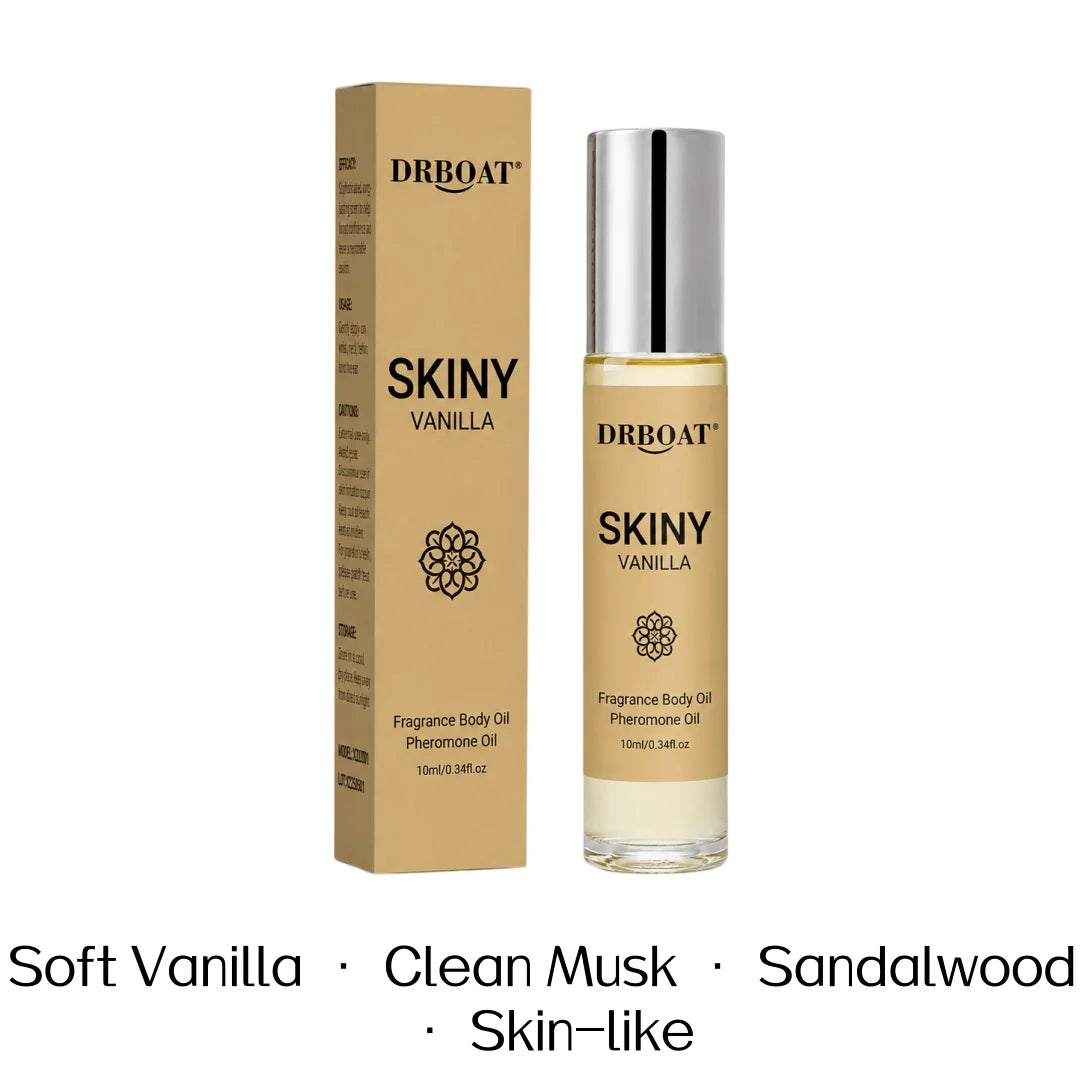 Men Roll On Perfume Oil, Caramel Amber Vanilla & Soft Sandalwood Vanilla, Long Lasting Alcohol-Free Fragrance