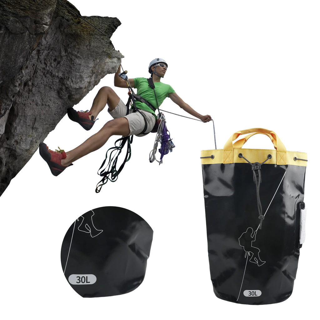 PVC Storage Backpack Drainable Portable Arborist Equipment Large Capacity for rock Climbing Backpack for Mountaineering Hiking