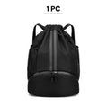 Drawstring Sports Backpack with Shoe Compartment