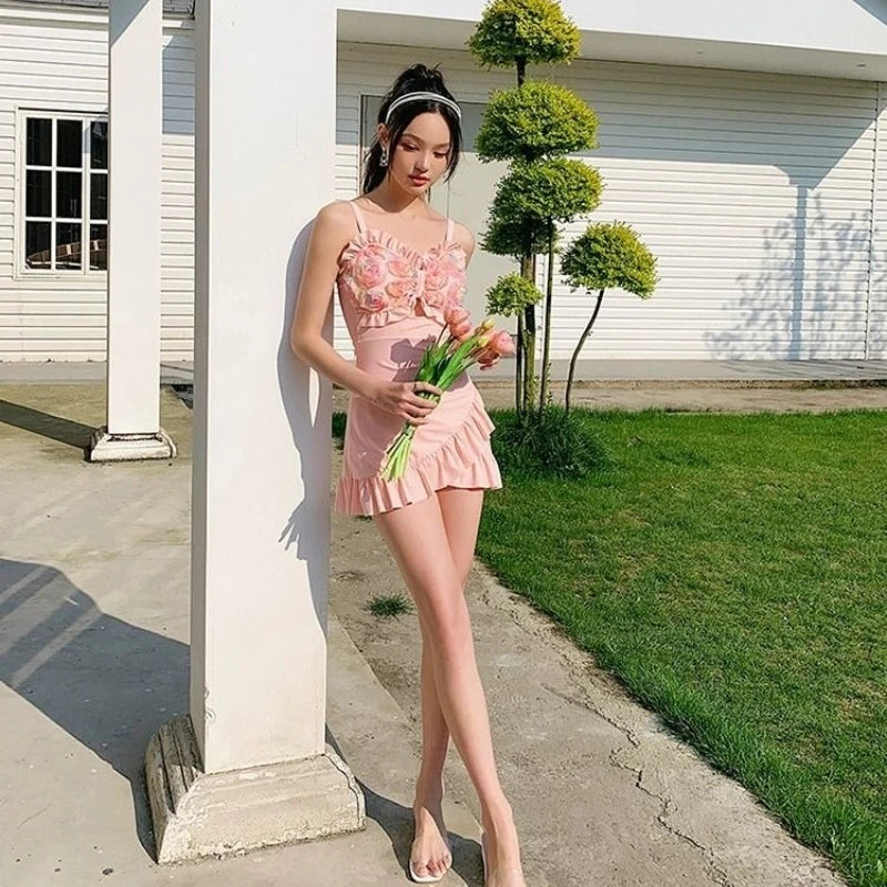 Women's Vintage-Style Skirted One-Piece Swimsuit