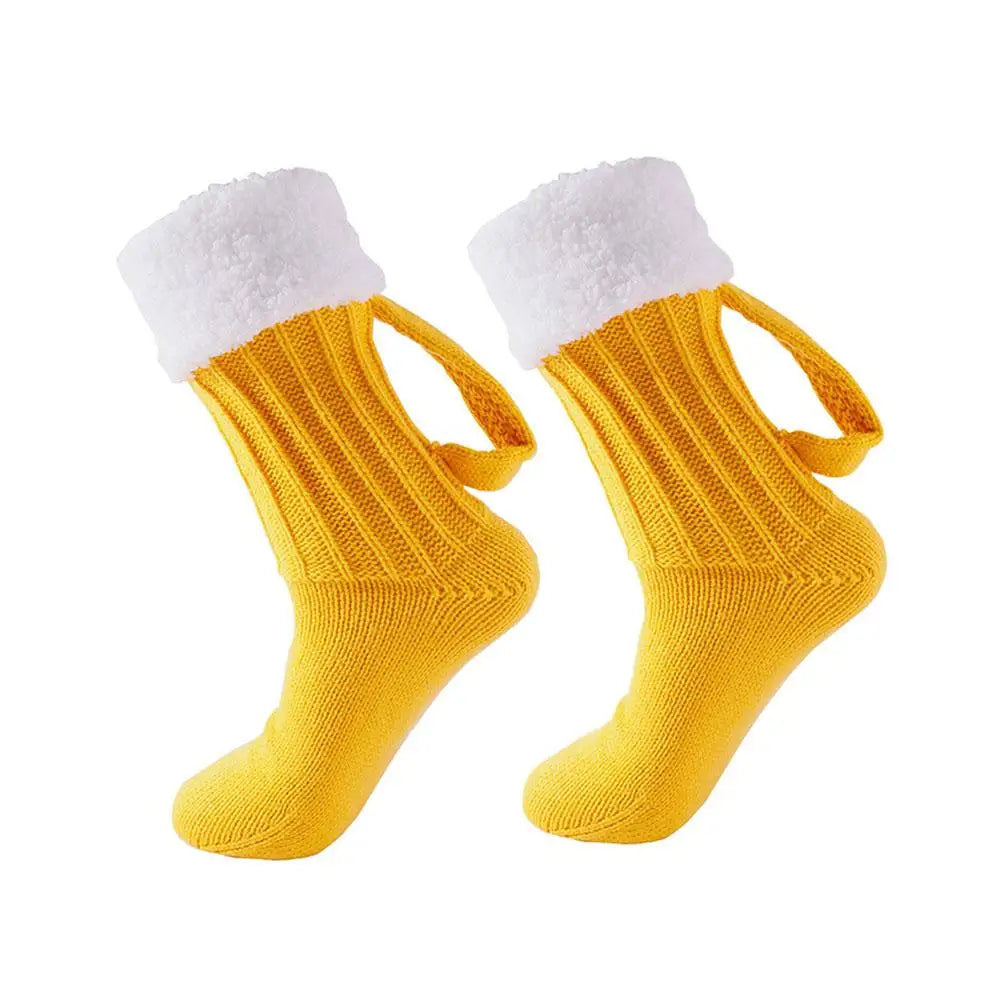 3D Beer Mug Knitted Socks
