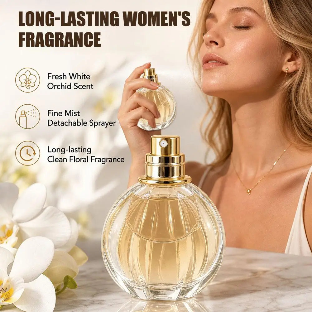 Fresh White Orchid Scent Long-lasting Clean Floral Fragrance Fine Mist Sprayer Long Lasting Eau De Fragrance 50ml