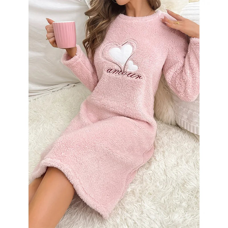 Women's Warm Flannel Nightdress