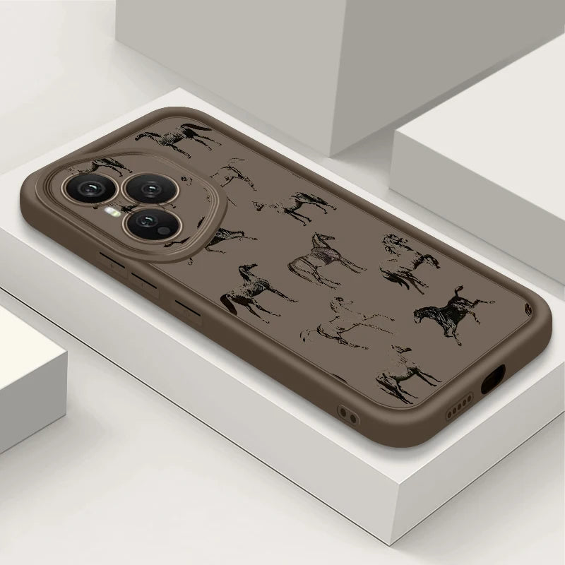 Creative Horse Pattern Phone Case For Honor 400 200 Pro Magic7 Lite X8c X9c Smart X6a X6b X6c Shockproof Soft TPU Silicone Cover