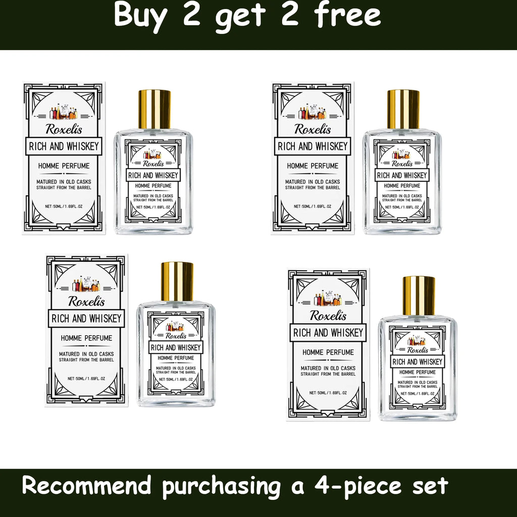 Roxelis 50ml Charm Whisky Men's Perfume Gulong Fragrance Elegant Fresh Charm Fragrance for Men Perfume