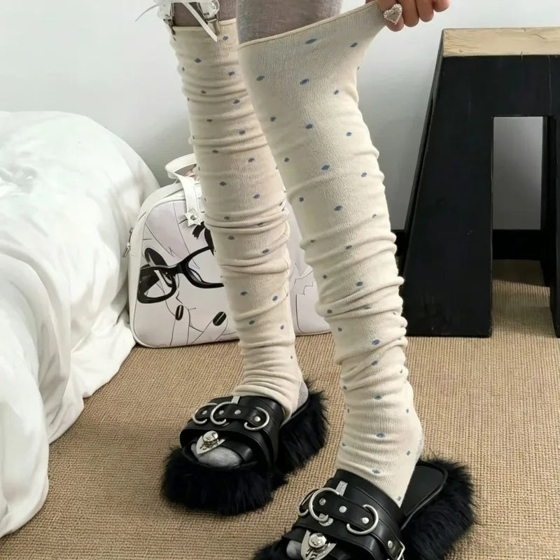 Women's Polka-Dot Knee-High Leg Warmers