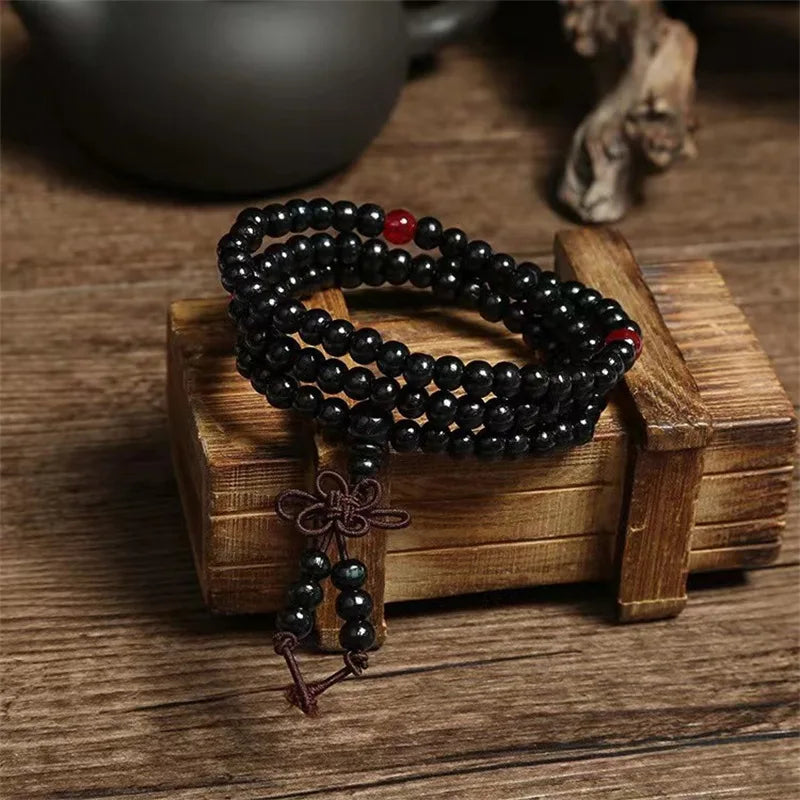 108-Bead Sandalwood Mala Bracelet & Necklace
