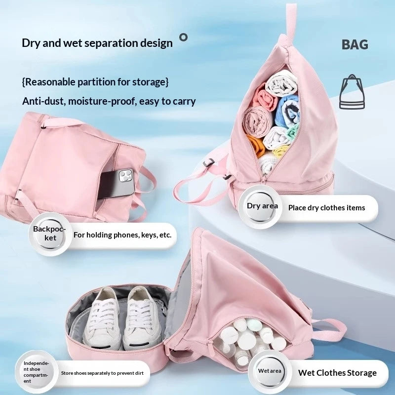 Wet & Dry Sports Backpack with Shoe Compartment