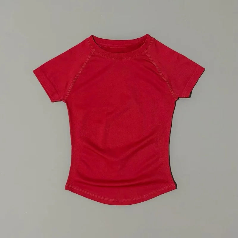 Women's Fitted Short-Sleeve Yoga Top