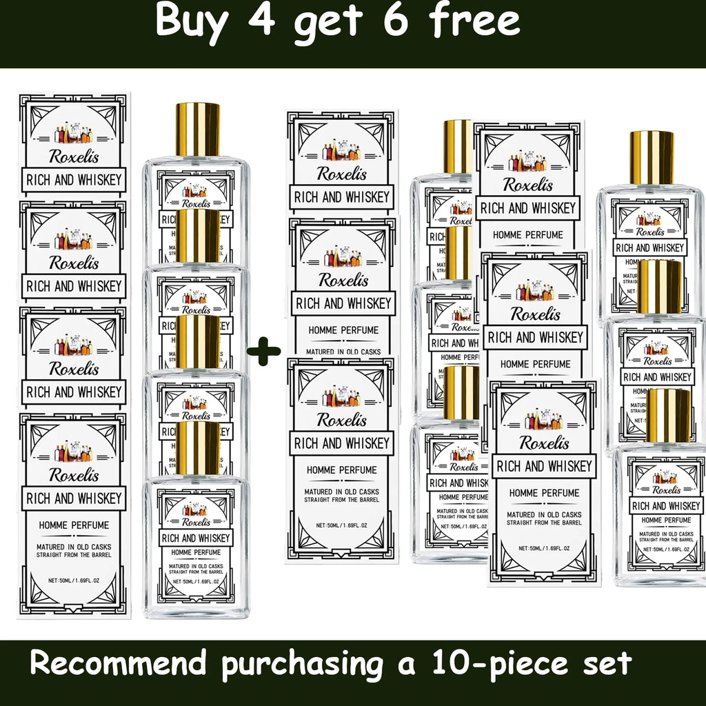 Roxelis 50ml Charm Whisky Men's Perfume Gulong Fragrance Elegant Fresh Charm Fragrance for Men Perfume