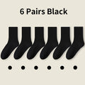 6-Pack Relaxed-Cuff Cotton Socks