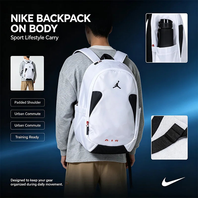 Nike Official Genuine Sports Backpack Official Genuine Men Women School Travel Training Large Capacity Durable Fashion Backpack