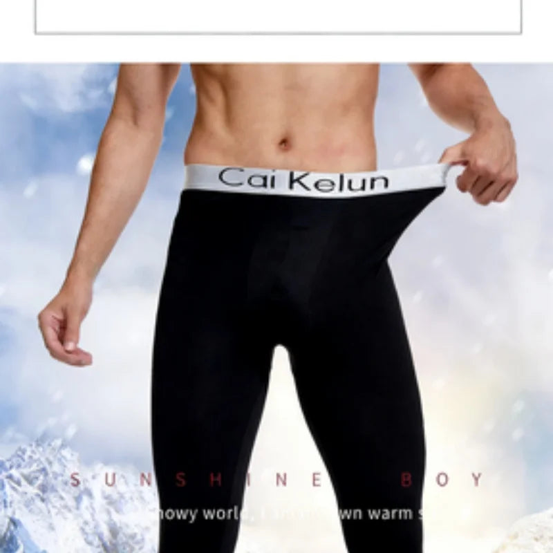 Men's Thermal Underwear Pants Winter Thick Fleece Lined Long Johns Warm Leggings Base Layer Bottoms Keep Warm Compression Tights