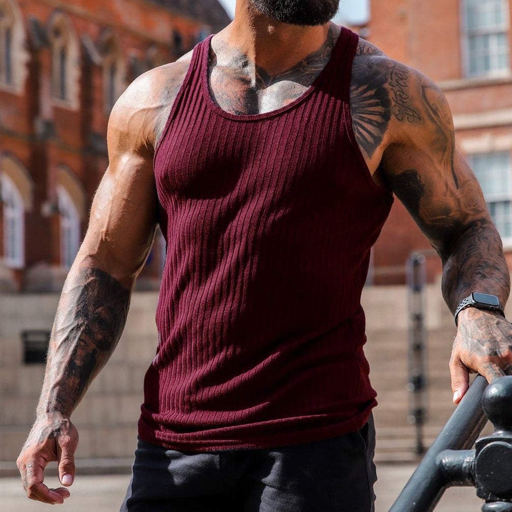 Men's Ribbed Racerback Tank Top