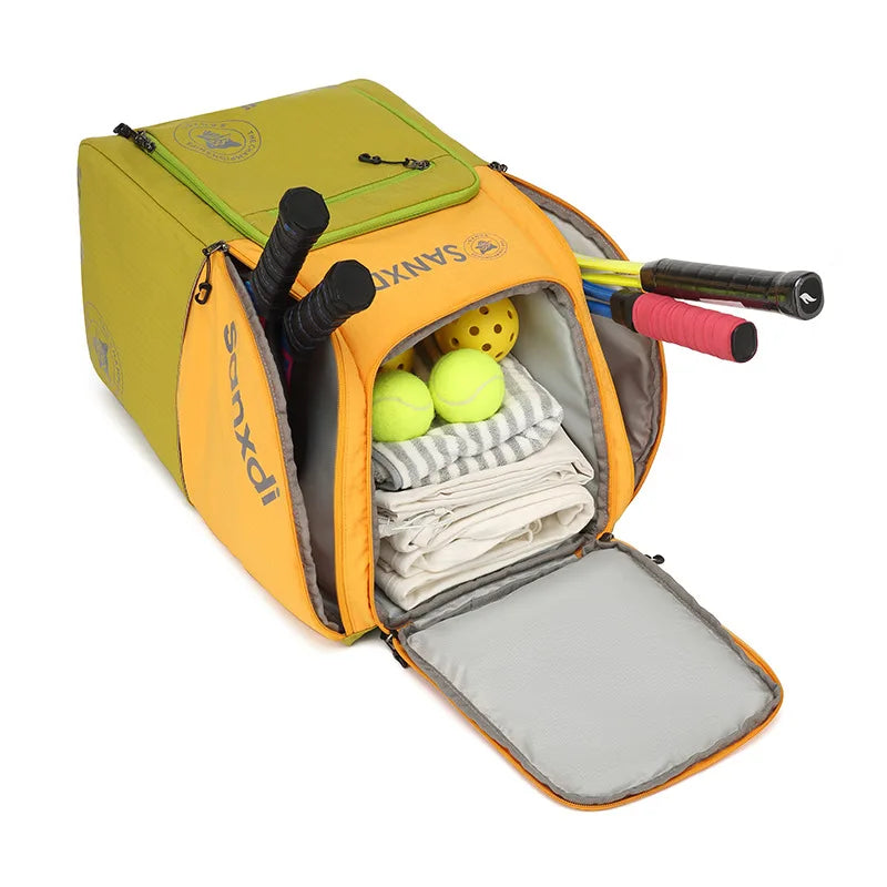 Peak Sports Bag Large Capacity Tennis Racket Bag Waterproof Badminton Shuttlecock Independent Compartment Travel Gear Backpack