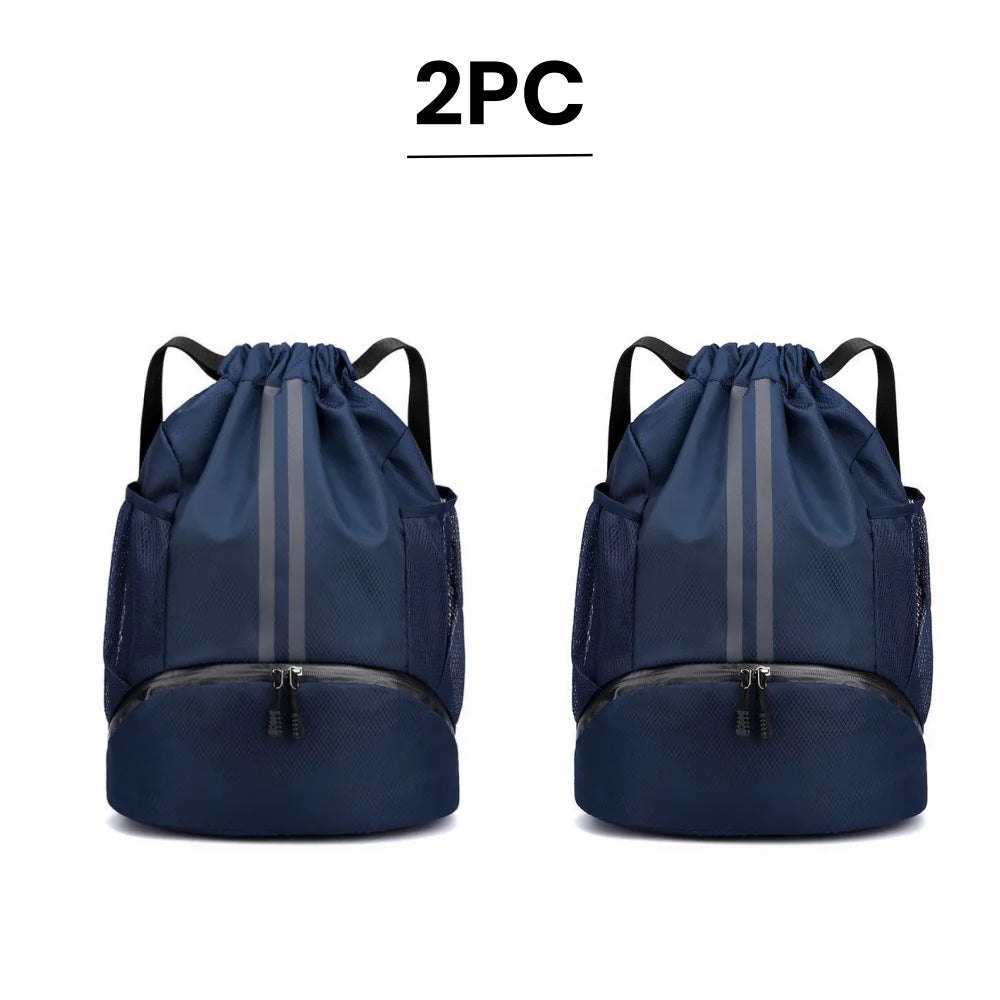 Drawstring Sports Backpack with Shoe Compartment