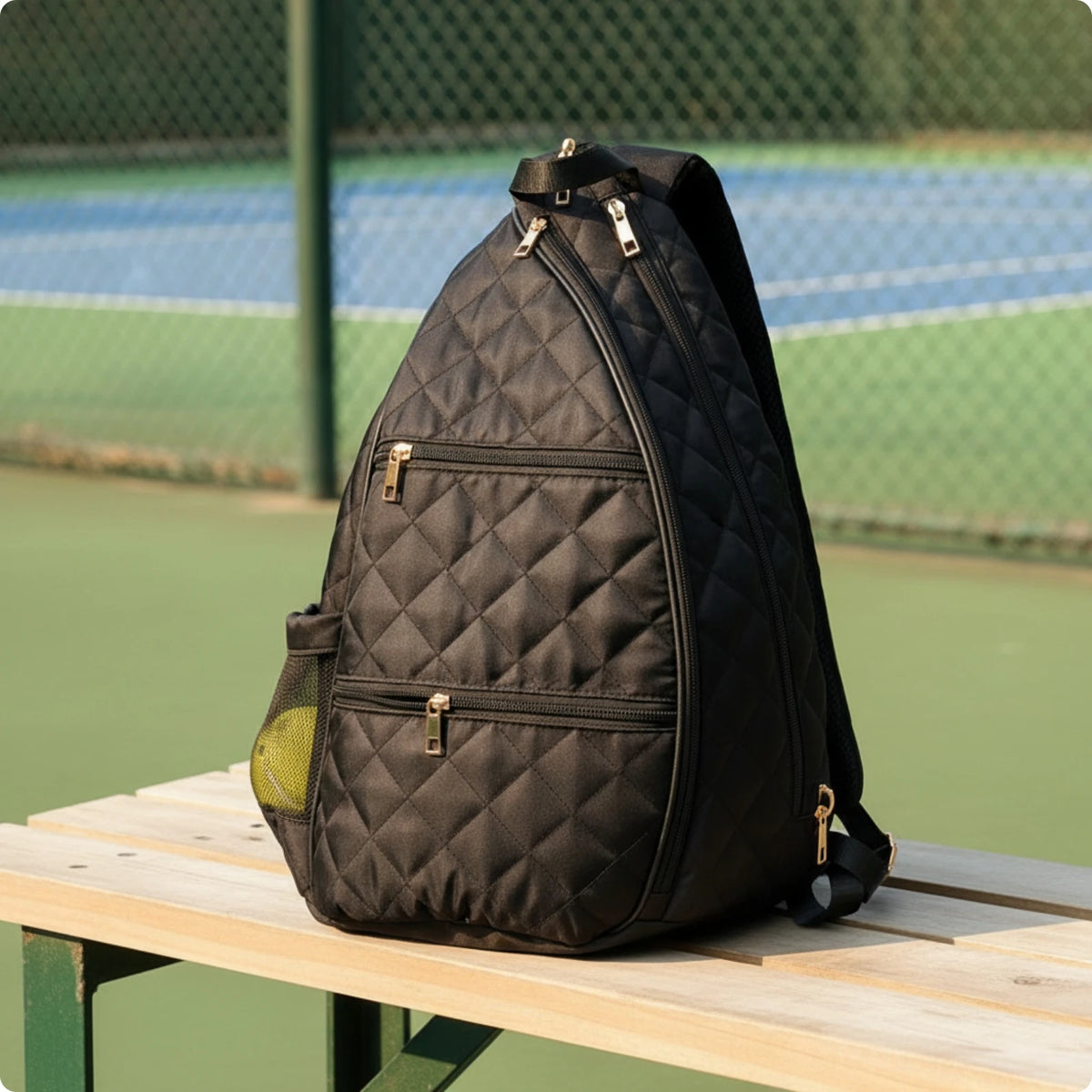 Racket Backpack Water-Resistant Tennis Backpack Sports Bag Lightweight Adjustable for Pickleball Players, Practice Sessions