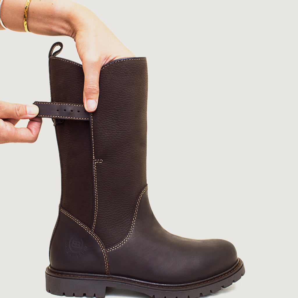 Quebec Waterproof Zip Up Mid Calf Boots - Brown
