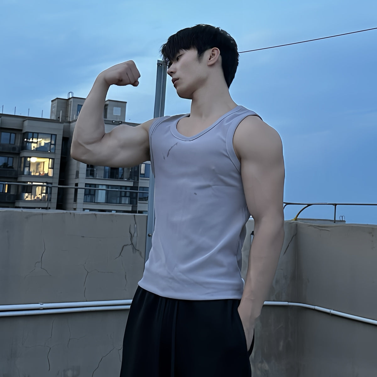 Men's Textured Muscle Tank Top