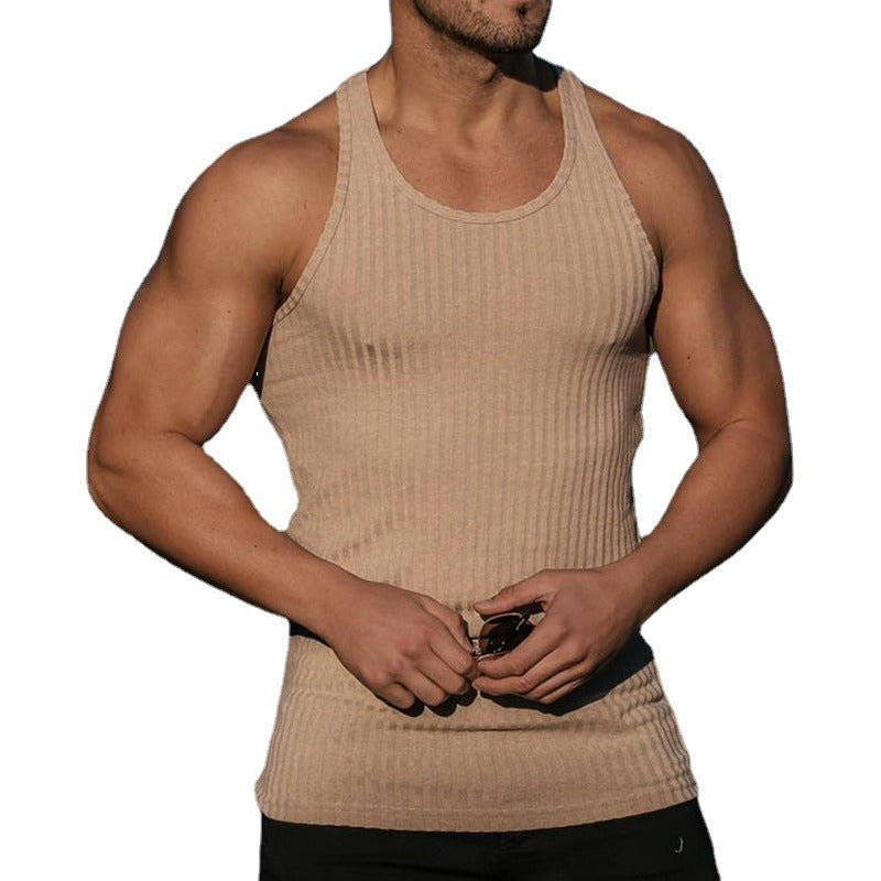 Men's Ribbed Racerback Tank Top