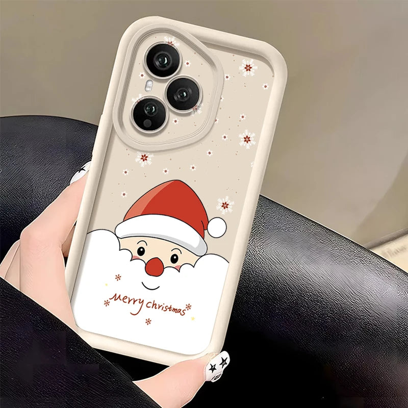 Cartoon Santa Claus TPU Phone Case For Honor 400 200 Pro Magic7 Lite X8c X9c Smart X6a X6b X6c Shockproof Soft Silicone Cover