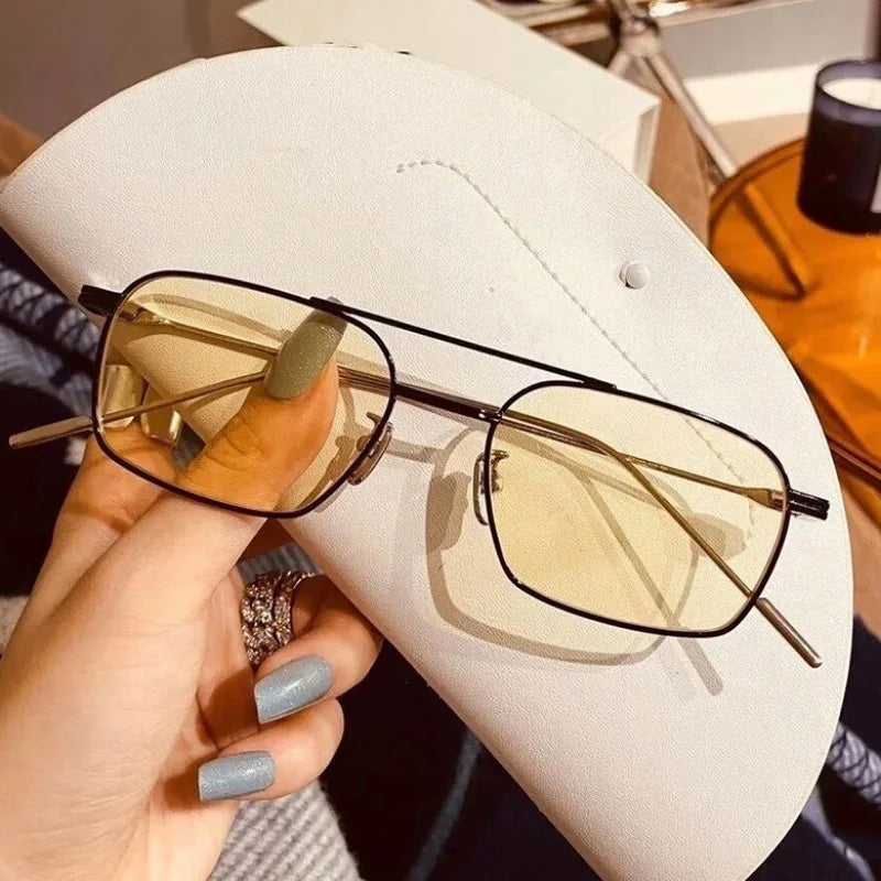 Double-Bridge Alloy Sunglasses