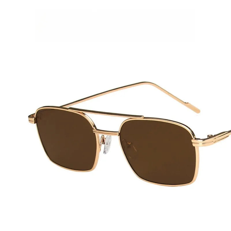Double-Bridge Alloy Sunglasses