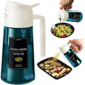 16oz/470ml Blue Glass Olive Oil Sprayer For Cooking - 2 In 1 Olive Oil