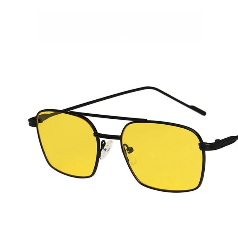 Double-Bridge Alloy Sunglasses