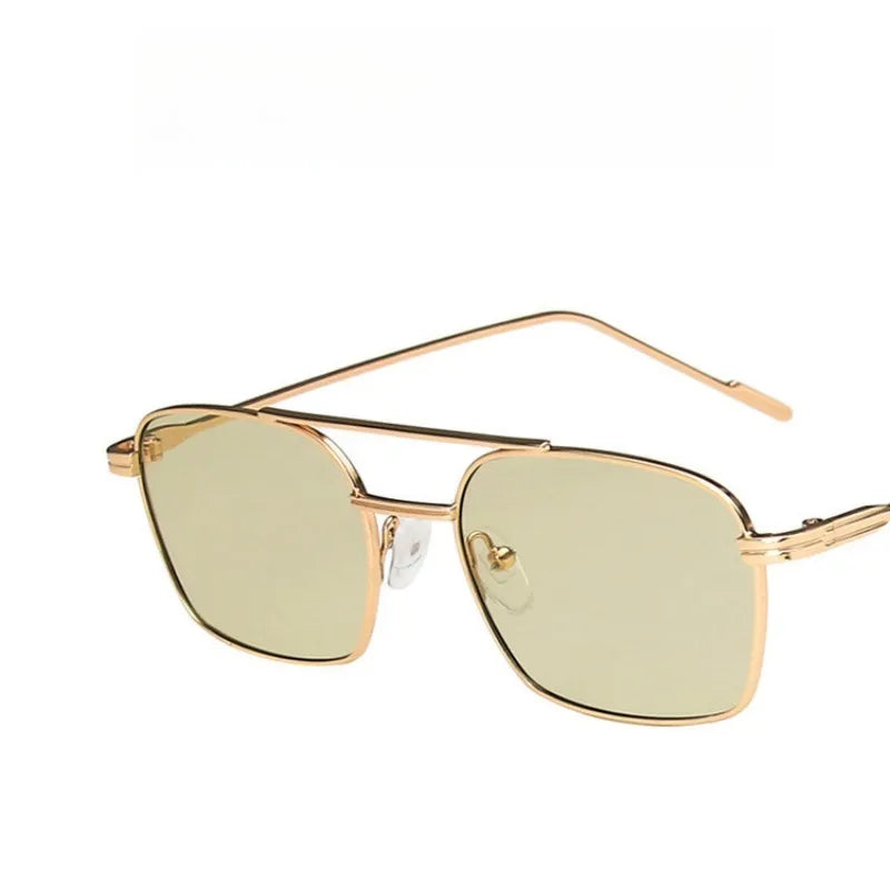 Double-Bridge Alloy Sunglasses