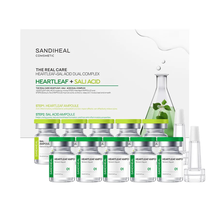 SANENDI Blue Copper Peptide Hyaluronic Acid Serum CICA B5 Face Care HA Korean Skin Care Solution 10Vials Beauty Salon Products