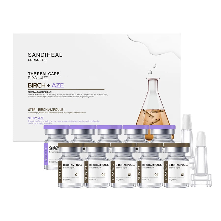 SANENDI Blue Copper Peptide Hyaluronic Acid Serum CICA B5 Face Care HA Korean Skin Care Solution 10Vials Beauty Salon Products