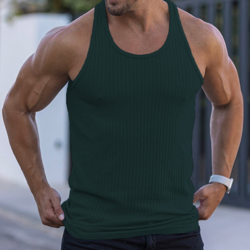 Men's Ribbed Racerback Tank Top