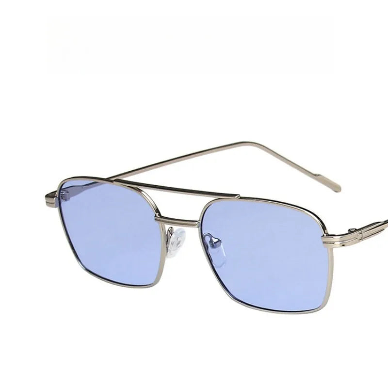 Double-Bridge Alloy Sunglasses