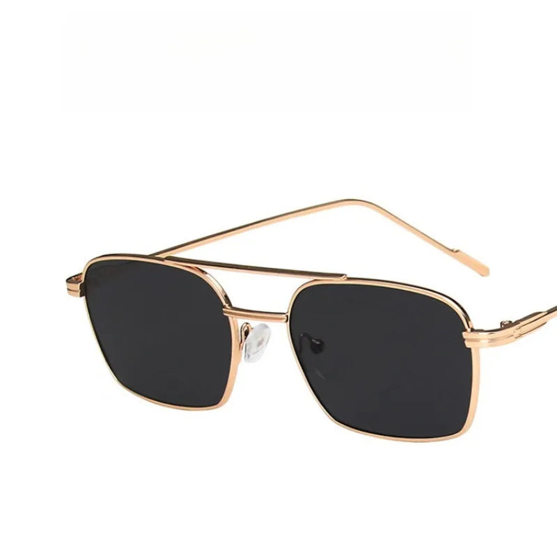 Double-Bridge Alloy Sunglasses