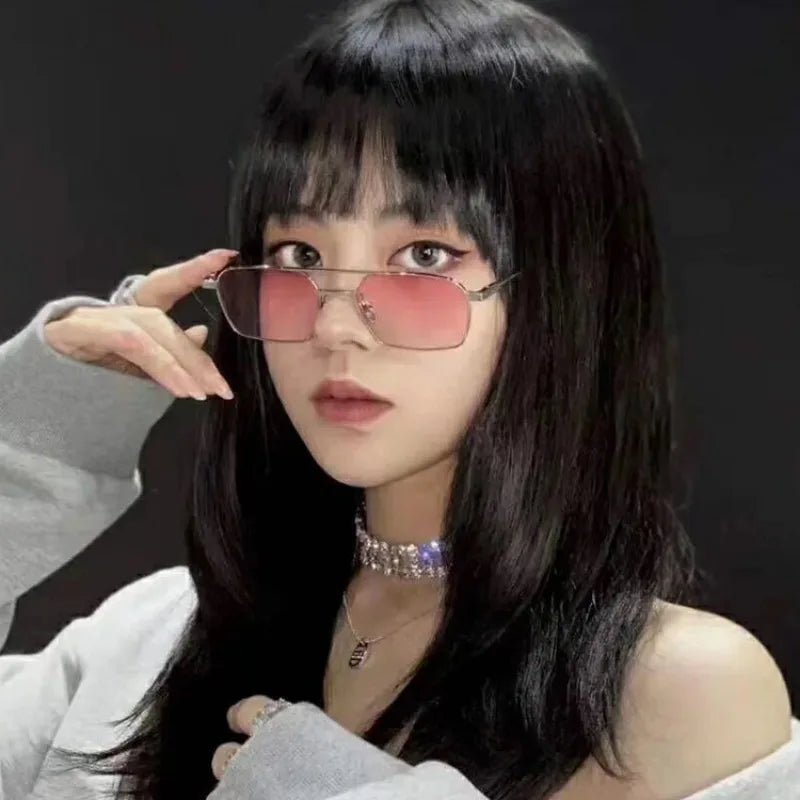 Double-Bridge Alloy Sunglasses