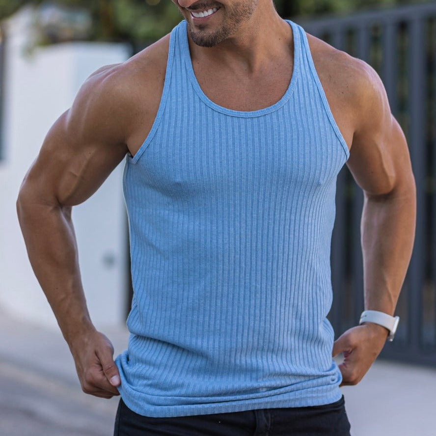 Men's Ribbed Racerback Tank Top