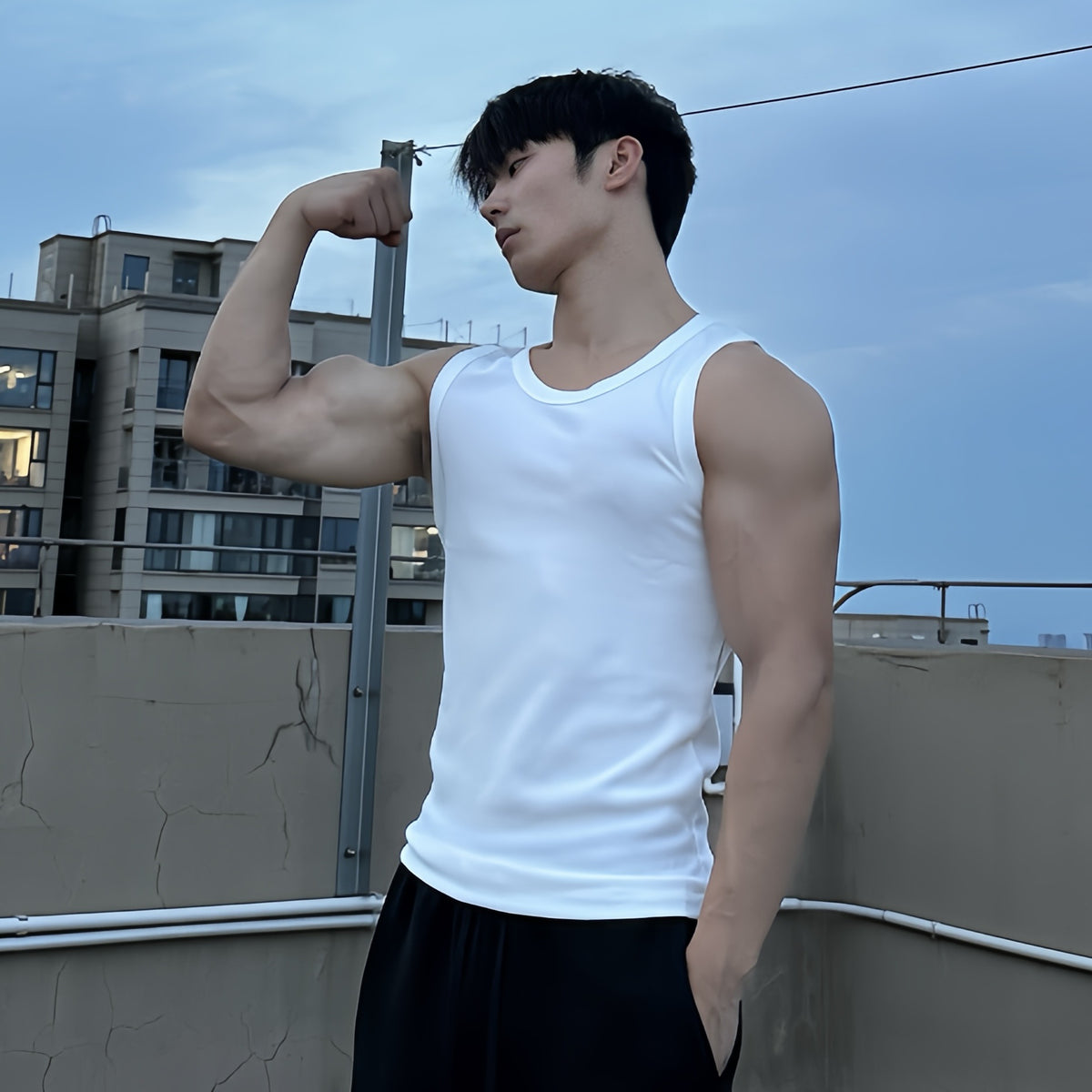 Men's Textured Muscle Tank Top