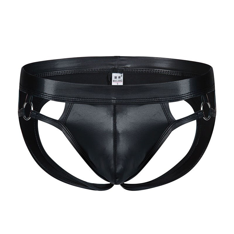 Men's Patent-Finish Open Brief