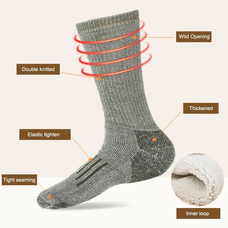 Merino-Wool Blend Hiking Socks