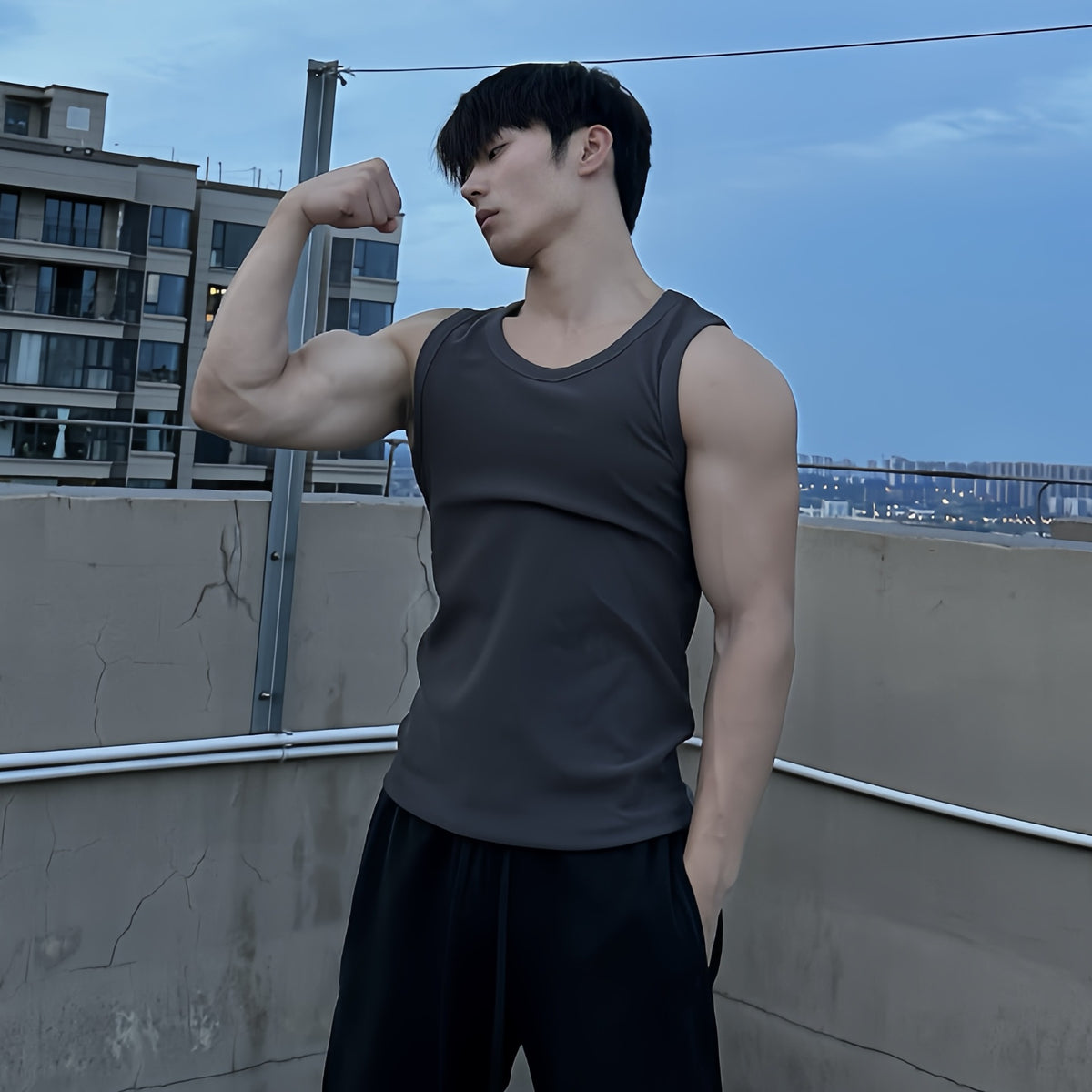 Men's Textured Muscle Tank Top