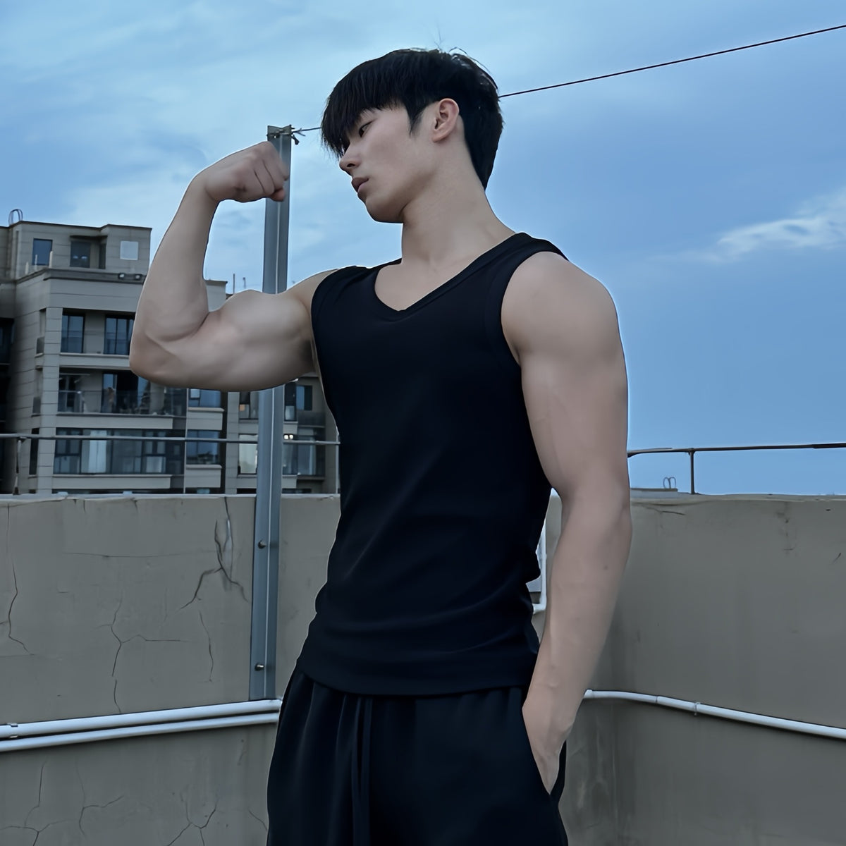 Men's Textured Muscle Tank Top