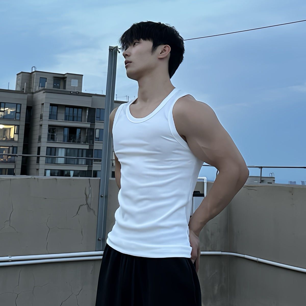 Men's Textured Muscle Tank Top