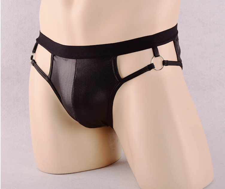 Men's Patent-Finish Open Brief