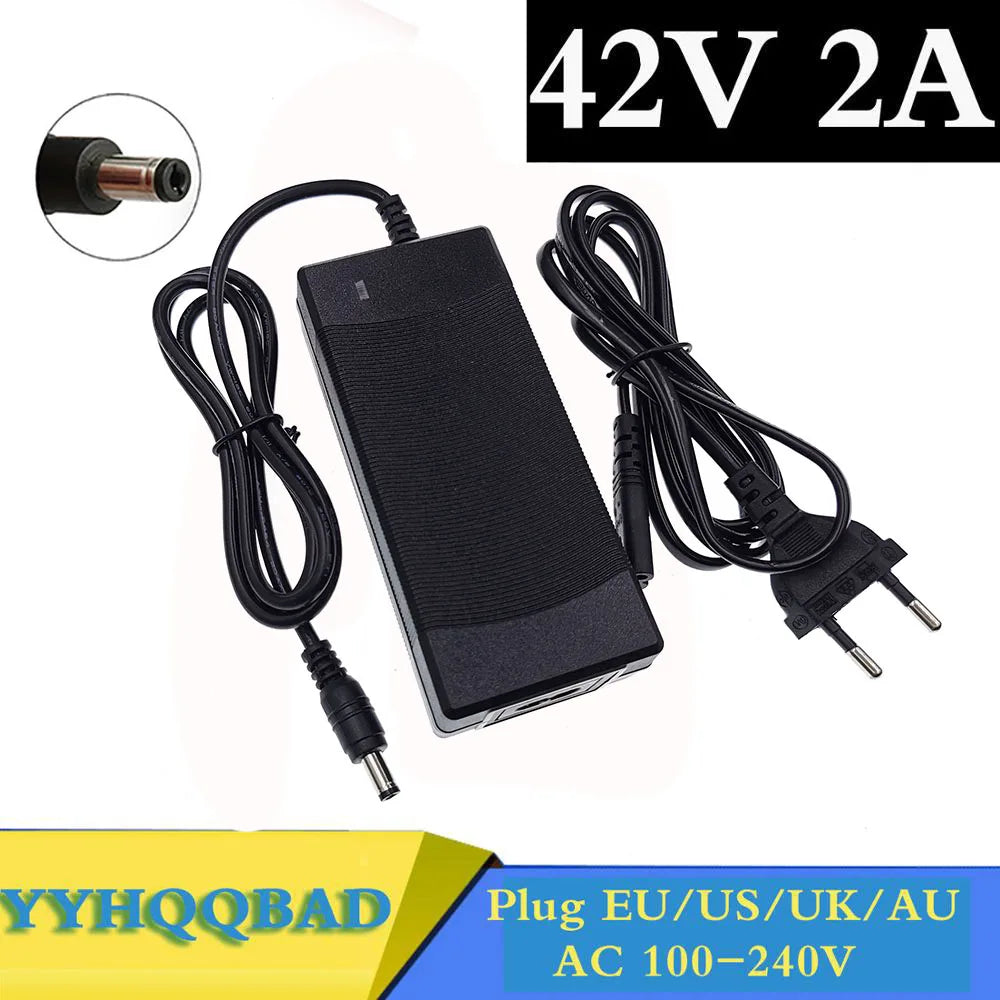 42V 2A Charger for Compatible 36V Lithium Battery Packs