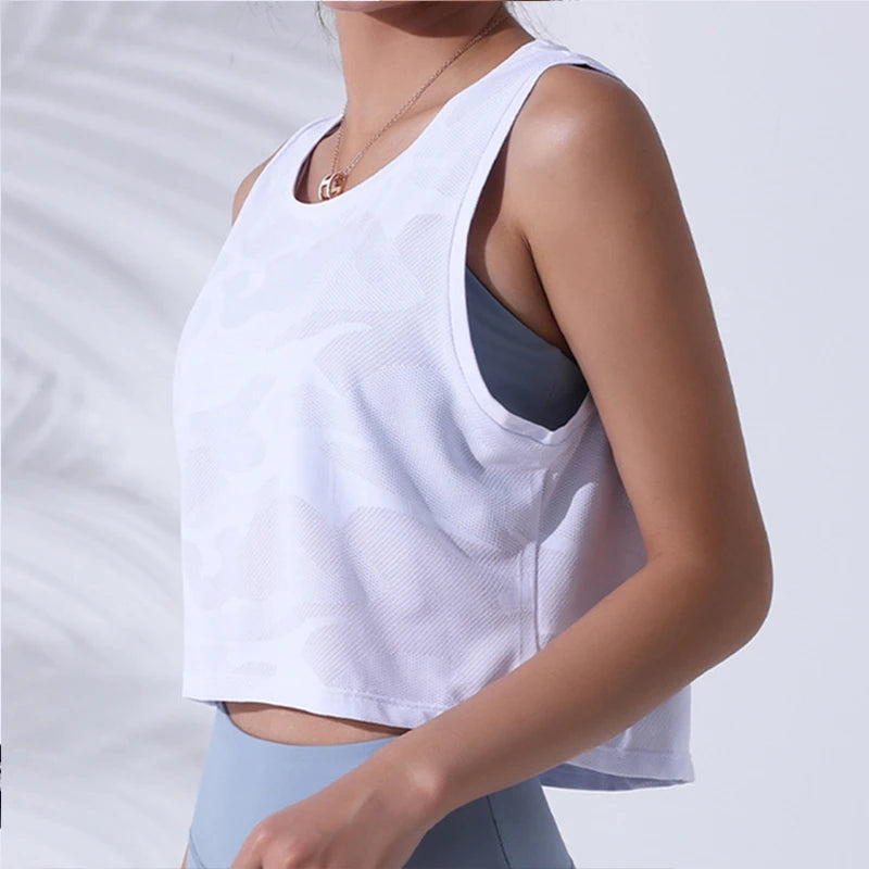 Women's Sleeveless Workout Crop Top