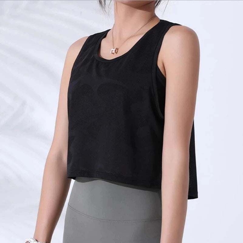Women's Sleeveless Workout Crop Top