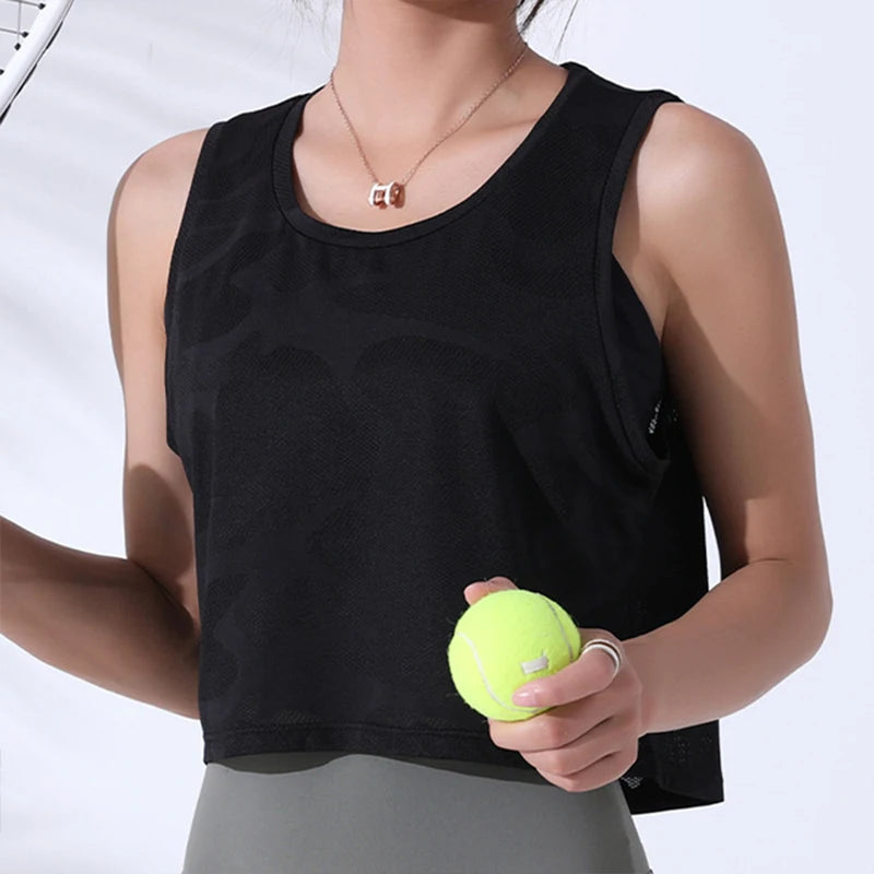 Women's Sleeveless Workout Crop Top