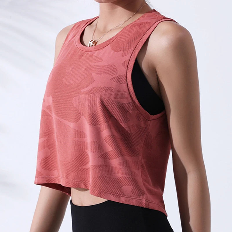 Women's Sleeveless Workout Crop Top